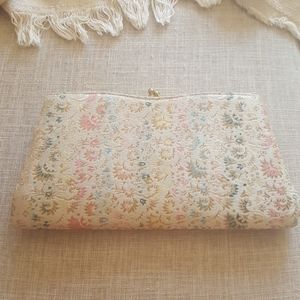 Vintage tapestry clutch